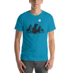 Mens Mountain and Moon Fox T-Shirt